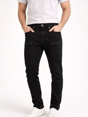 Waimea Black Skinny Cargo Jeans 32x32 Stretch Utility Pants